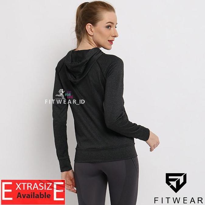 Thebest- Jaket Olahraga Fitwear (Running, Sepeda , Gym ) BETH THUMB [D.GREY