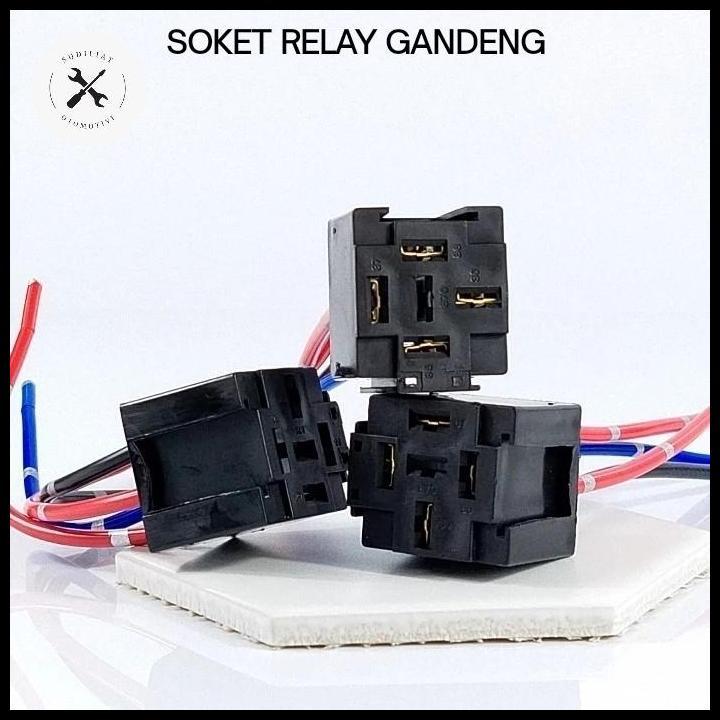 GRATIS ONGKIR SOCKET RELAY GANDENG+KABEL/ KABEL SOKET RELAY GANDENG 4 /5 KAKI 