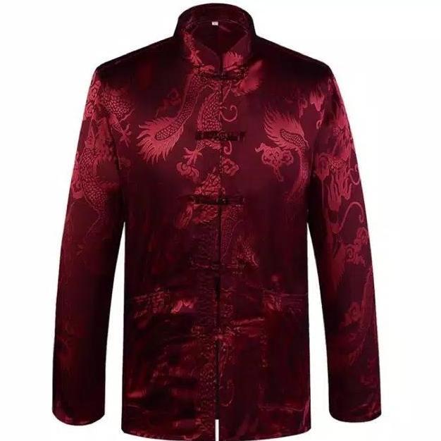 Cheongsam Atasan Pria Lengan Panjang