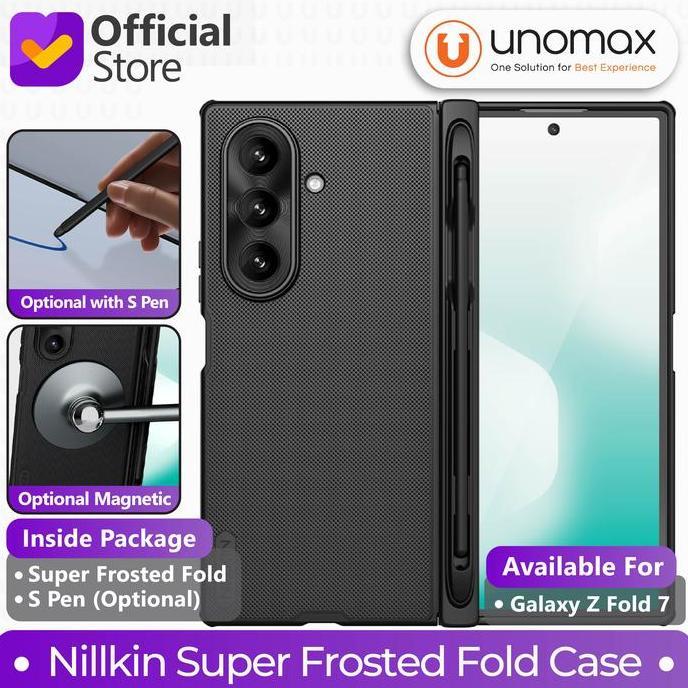 Glassskin- Case Compatible With Samsung Galaxy Z Fold7 / Z Fold 7 Nillkin Frosted Fold Casing