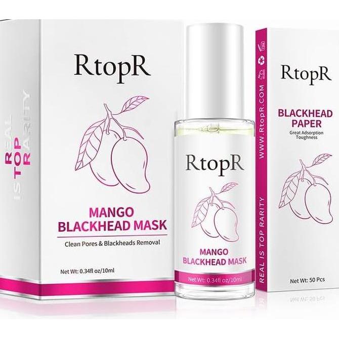 RtopR Blackhead Mask & Paper Pengangkat Komedo Hidung | Pembersih Pori | Remover Komedo