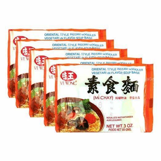 VeWong Mie Instant Vegetarian Taiwan Mi Chay Mi Instan Soup Base ISI 5 bks Termurah