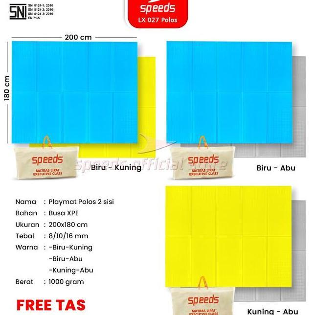 Speeds Sni Matras Camping Playmat Bayi Polos Lipat Xpe Foldable 02715