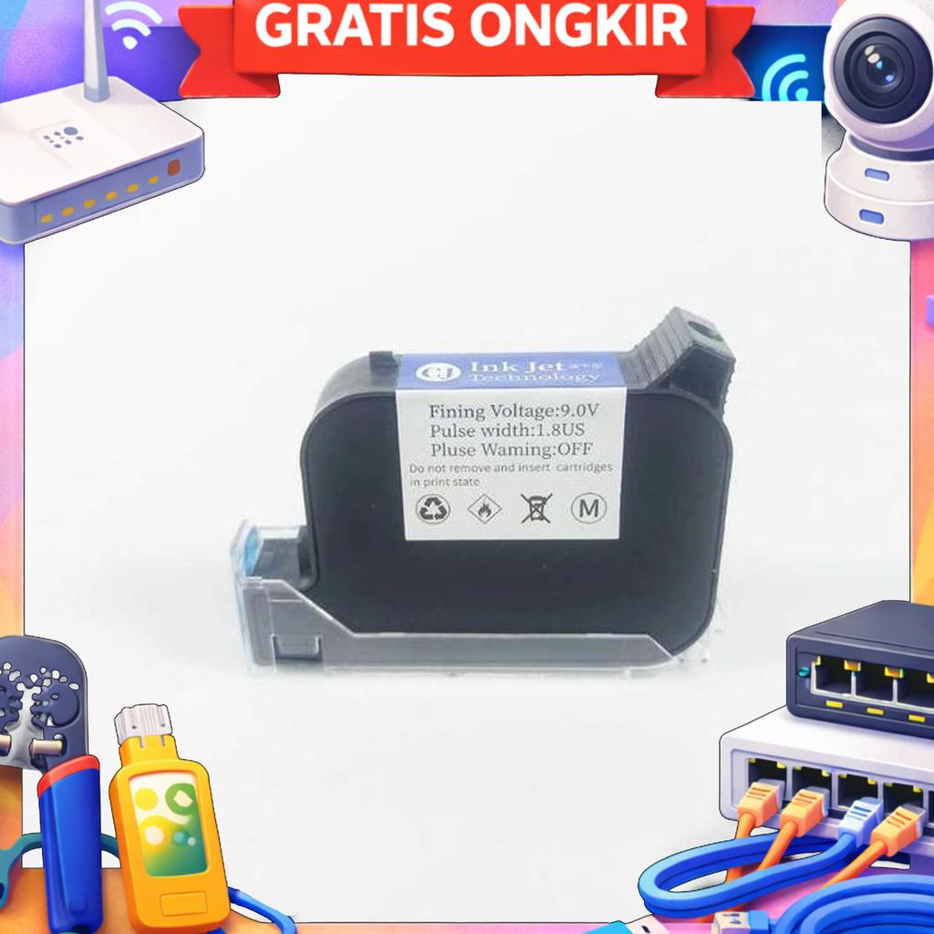 Tinta Printer Barcode Inkjet Cj Cartridge 2588+ Hitam Kapasitas Besar Kering Cepat Tahan Gores Anti 