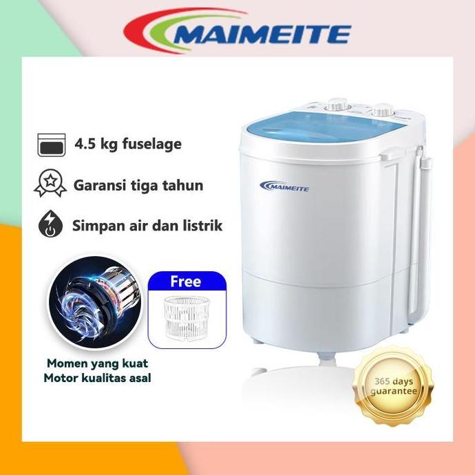 ROBOTHIJAU526 - MAIMEITE MINI WASHING MACHINE MESIN CUCI MINI HEMET ENERGI 4.5KG  MESIN CUCI ANAK KO