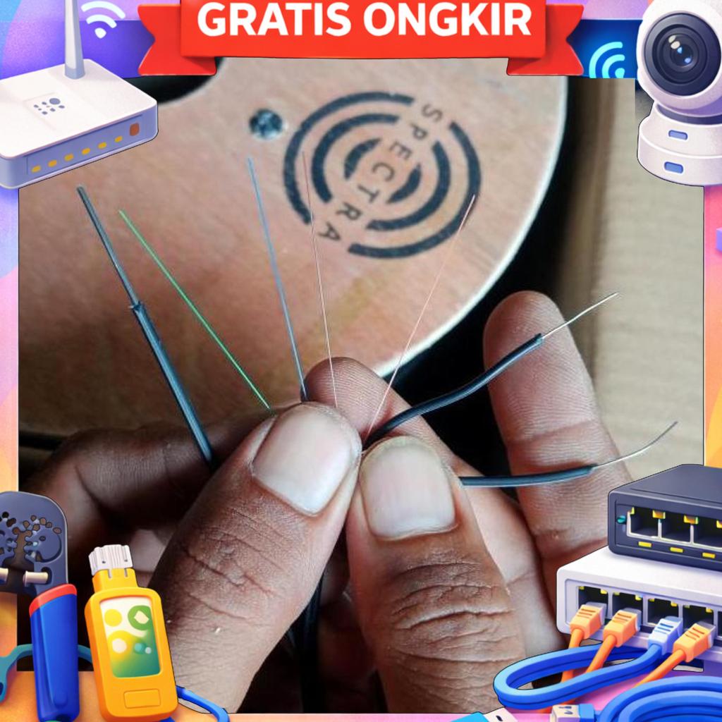 Kabel Fo 4 Core 3 Seling/Kabel Drop Wire 4 Core 1000 Meter