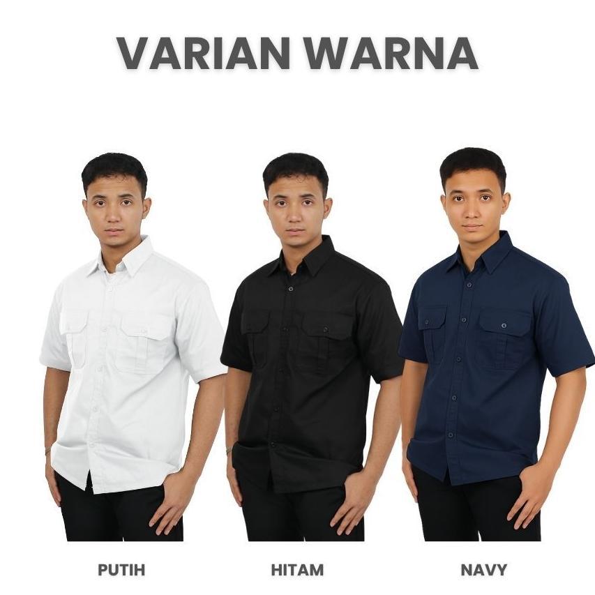 Murah  Kemeja Pdh Pdl Pria Wanita Lengan Pendek Bahan American Drill