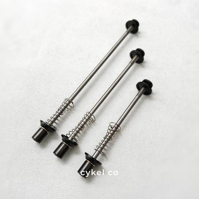 QR quick release black skewer titanium front hub 74 mm folding bike