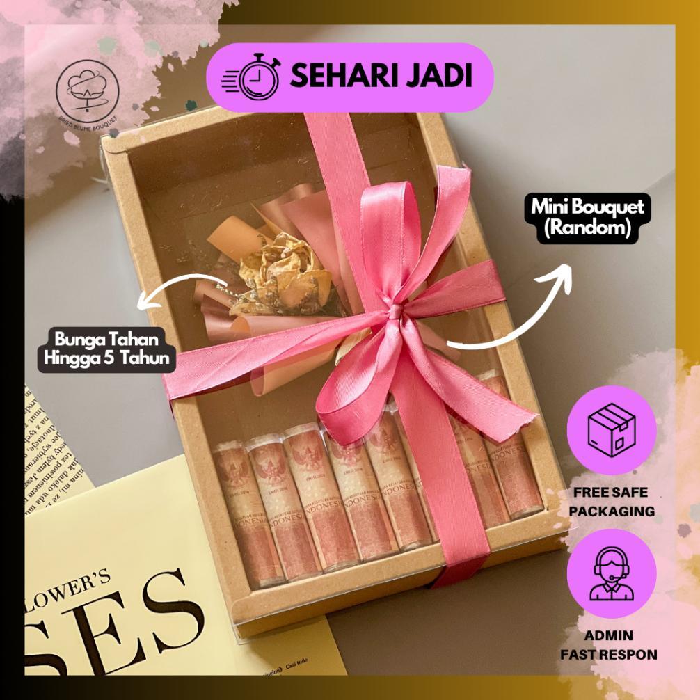 Hadiah Ulang Tahun Kado Wisuda Pacar Box Flower Money Box Dried Flower