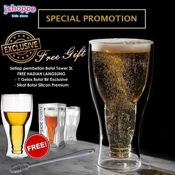 Thebest- Beer Tower 3 Liter / Tower Drink / Botol Tower / Minuman Kekinian