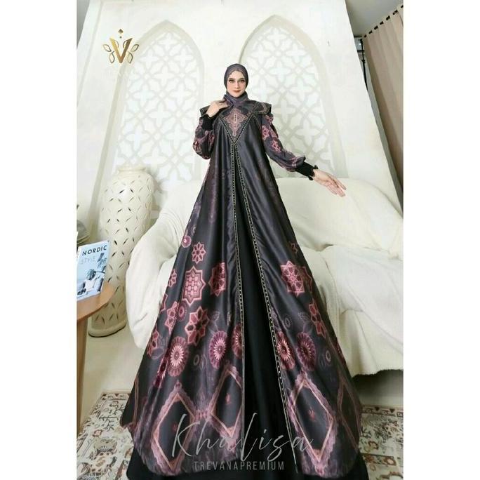 Promo Gamis Khalisa Set Scraf By Trevana Motif Mewah