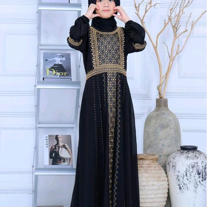 Murah Gamis Abaya Anak Cindy~Baju Mewah Elegan Nyaman Dipakai Cocok Buat Acara Pesta Pengajian Dll~B
