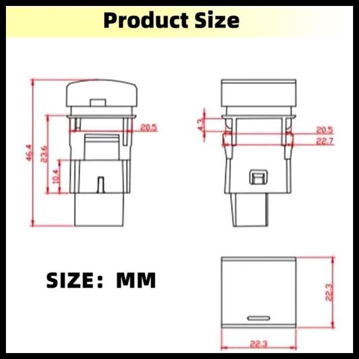 HOT DEAL SAKLAR LAMPU KONTAK LAMPU MOBIL TOYOTA 23 X 23 MM/SWITCH FOG LAMP MOBIL TOYOTA ZENIX AVANZA