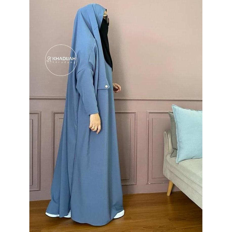 Murah Abaya Dress Gamis Model Khimar Overhead Jawda Bahan Rosecrepe By Khadijah Kerudung