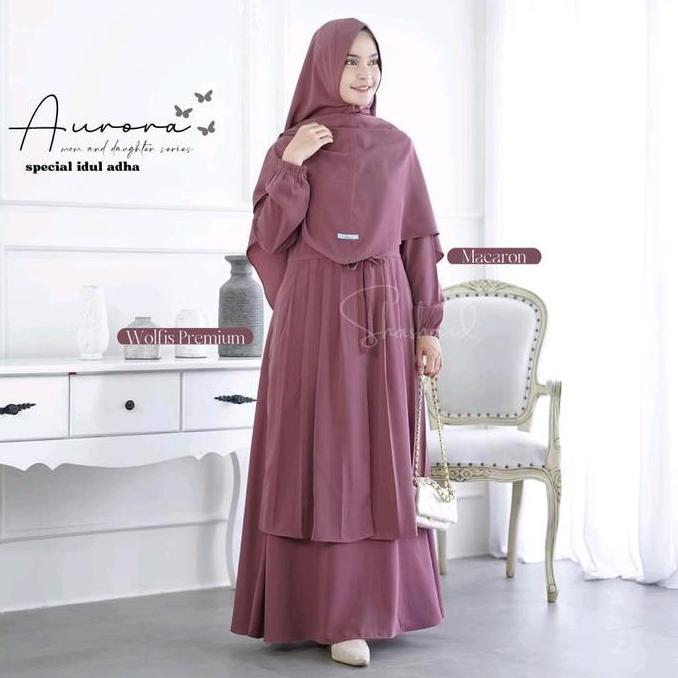 Sale Aurora Set By Shahia Syari  | Gamis Set Syari Cadar Premium Murah | Gamis Premium Layer Anti Uv