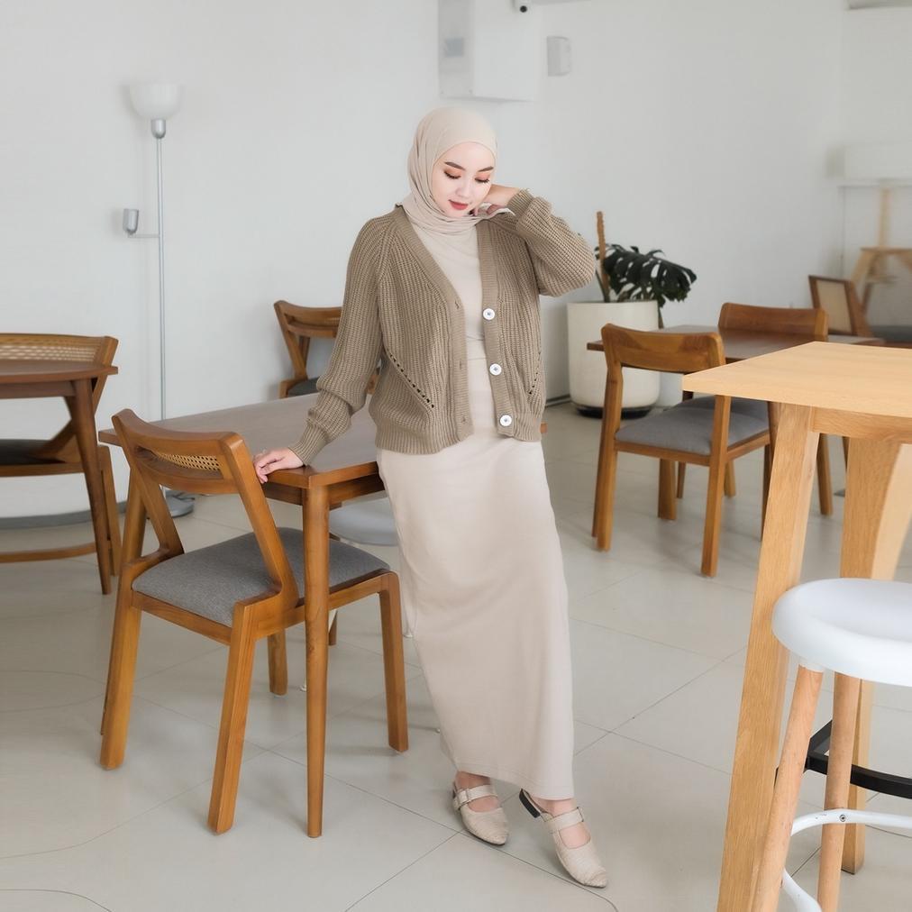 DISKON Basic Skirt (Rok Kaos Span Polos Panjang Wanita)