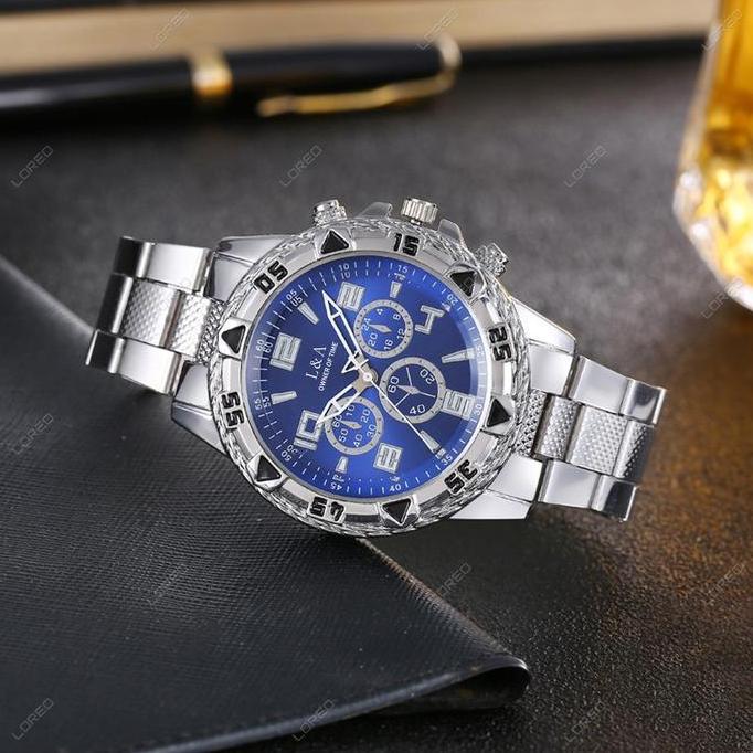 DISKON LOREO JAM TANGAN PRIA MEWAH DESAIN EROPA / JAM TANGAN COWOK CHRONOGRAPH