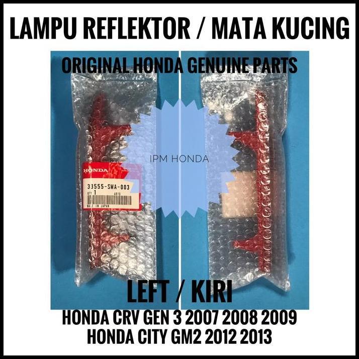 TERMURAH LAMPU REFLEKTOR MATA KUCING BUMPER BELAKANG HONDA CITY GM2 2012 2013 