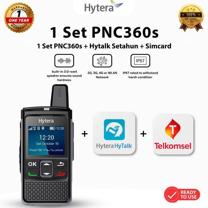 TERBARU Hytera PoC Radio PNC360s Siap Pakai 1 Set Include Akun Hytalk dan SImcar Telkomsel HOT SALE
