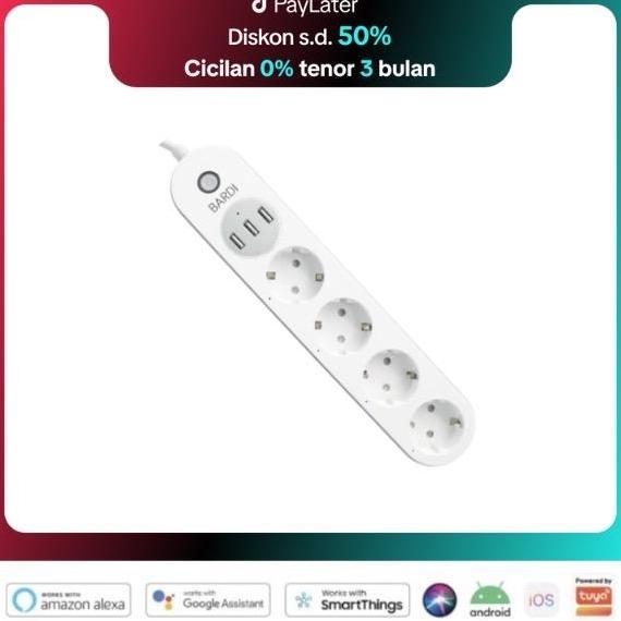 Fastrik- Bardi Power Strip Extension Wifi - Colokan Kabel Smart Home Socket Usb