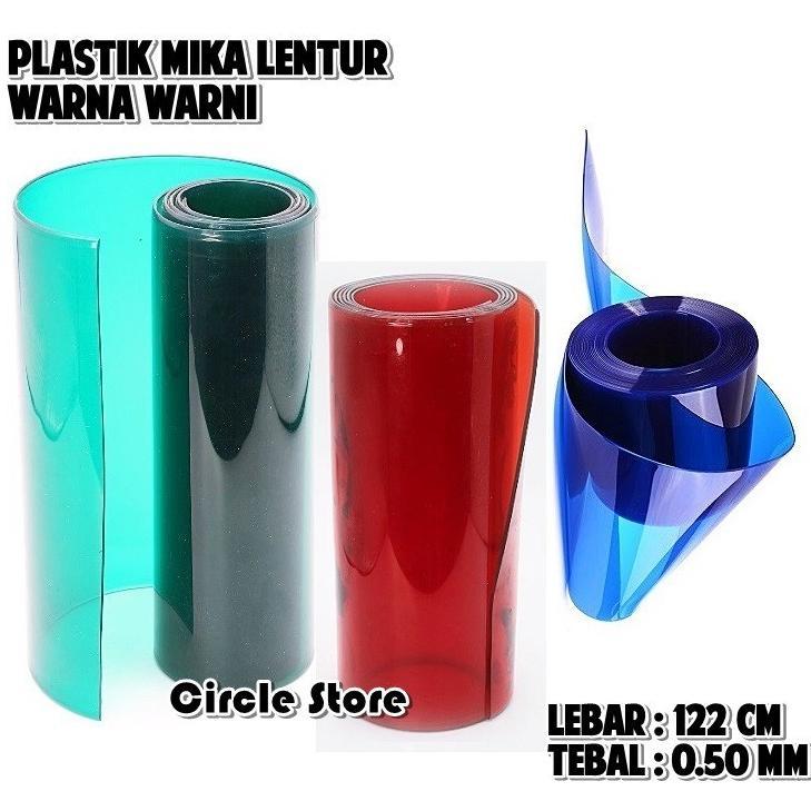 Plastik Mika Lentur Flexible Pvc Warna Warni Lebar 122Cm Tebal 0.30Mm