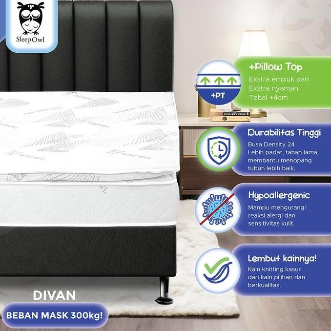 Allo- Dipan Divan Sandaran Untuk Springbed Atau Kasur (120X200)-Boston