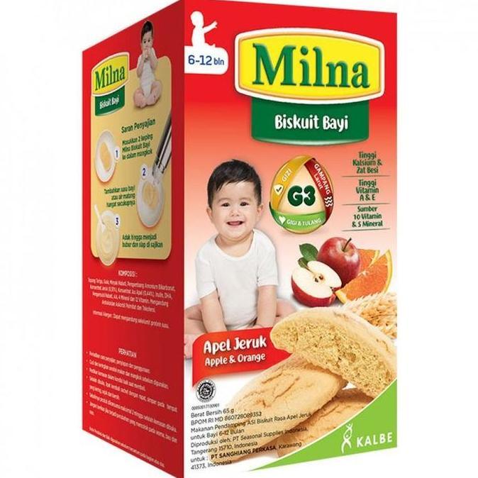 Bybyxt- Milna Biskuit Bayi 6+ 110G / Biskuit Bayi Milna / Roti Untuk 6 Bulan Balita