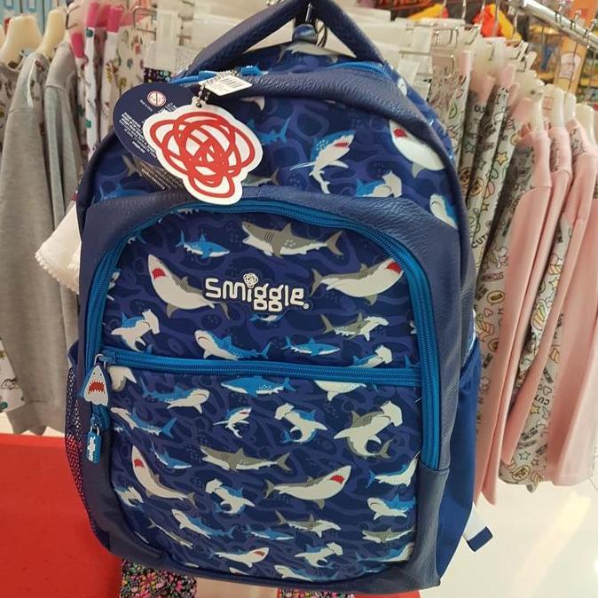 HOT SALE Tas ransel backpack Smiggle Original shark navy blue