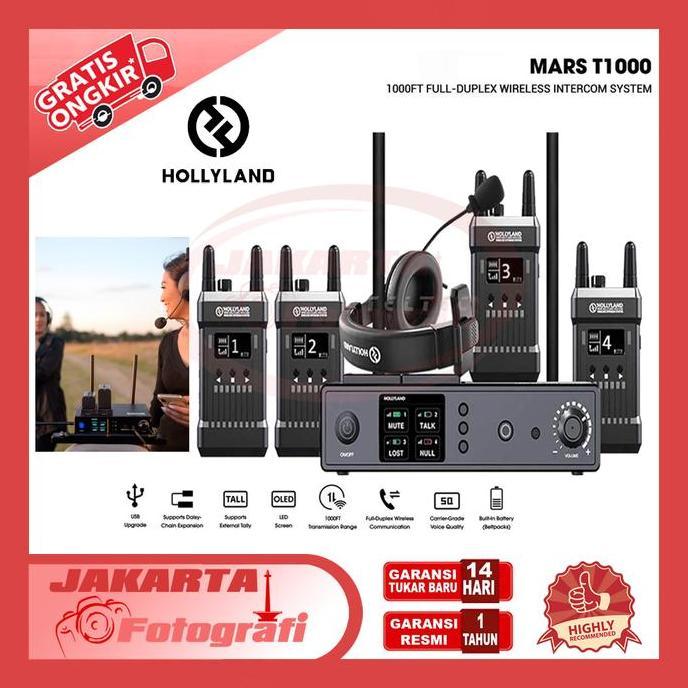 TERBARU Wireless Intercom Mars T1000 Hardcase Full-Duplex Intercom System