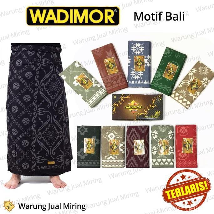 Sarung WADIMOR Motif Bali Pria Kain Tenun Samping Songket Batik Tradisional Premium Dewasa Laki Cowo