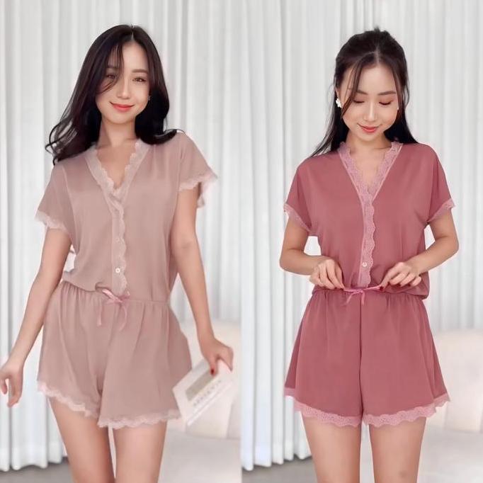 WILDNOD - AMORA S-6XL (LD 70-150) setelan baju tidur / piyama set