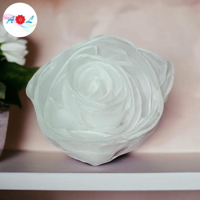 bross bunga putih-bross bunga besar-bross bunga kain-bross bunga real pict ZAK