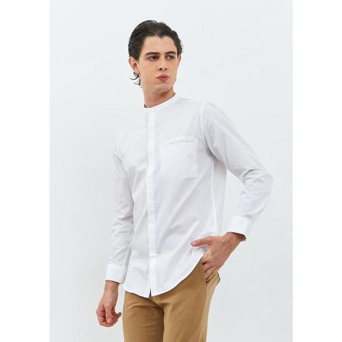 Promo Jobb Azka Koko Pria Lengan Panjang Slim Fit Putih