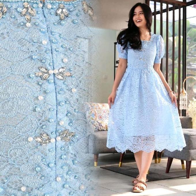 Gratis Ongkir Dress Giselia || Dress Natal Terbaru 2025 || Dress Brokat Payet || Dress Non Hijab Kri