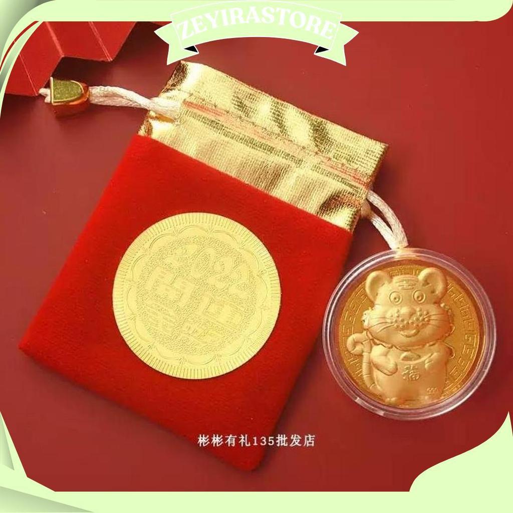 Mk208 Angpao Koin Emas 24K Tahun 2022 Macan Kado Imlek Souvenir Sincia V Cod