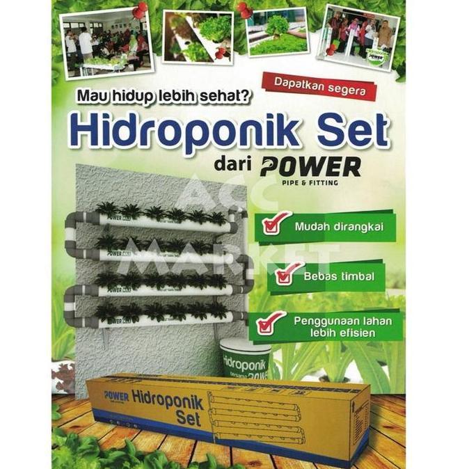 Ground- Hidroponik Set Pipa Power Paket Peralatan Paralon