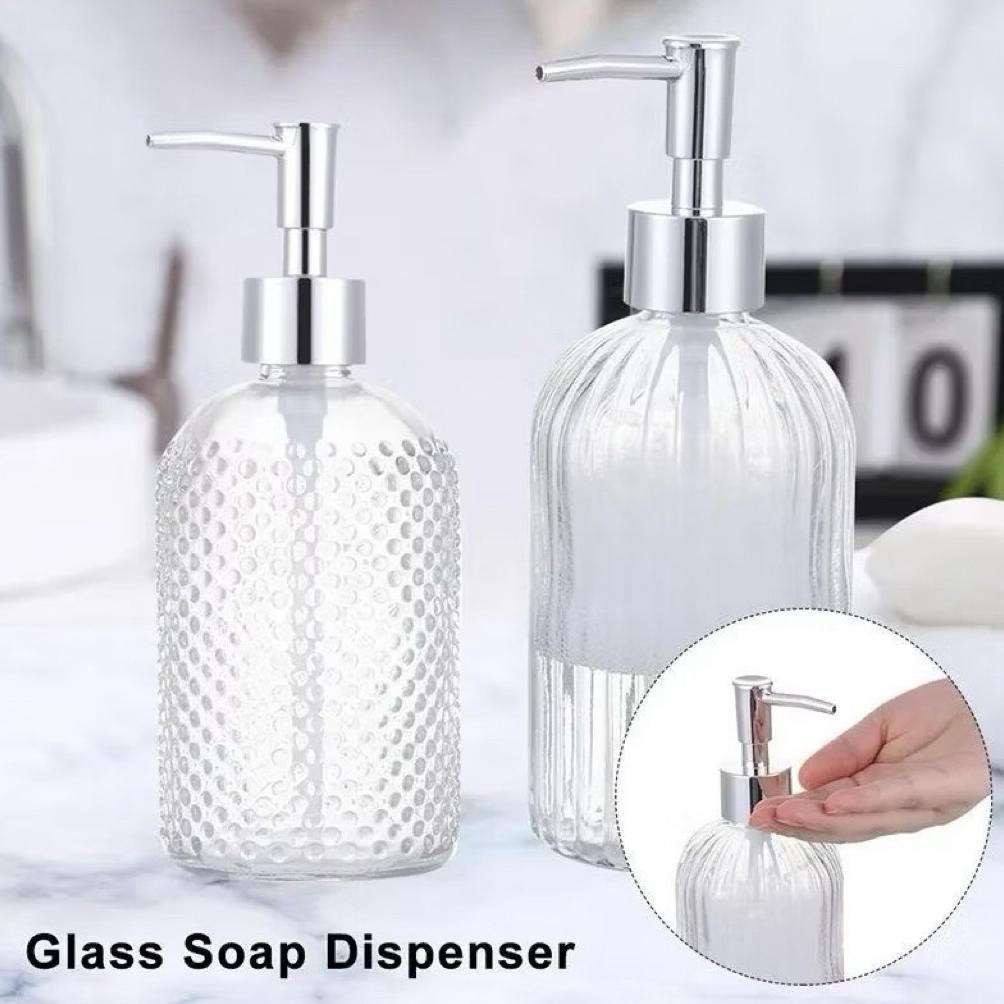 Gr 01 (001) Botol Pump Kaca Diamond Botol Pump Sabun Botol Sabun Cair Botol Pump Hotel Botol Sabun K
