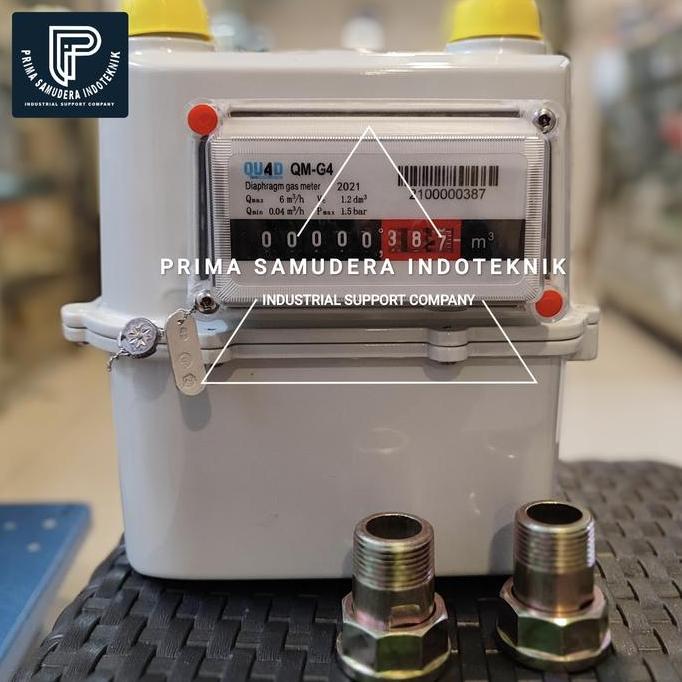 Diaphragm Gas Meter QU4D QM-G4 Type G4 6m/h + Include Tera