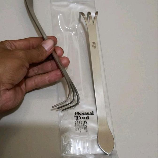 alat garukan akar bonsai stainless maxwam alat bonsai