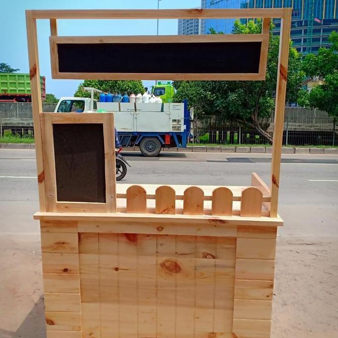 Terlaris Gerobak Portable / Booth Portable / Booth Jati Belanda / Booth Kayu
