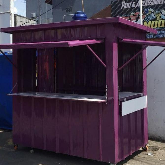 Terlaris Booth Container Jualan Booth Stand Jualan Booth Es Teh 150X240Cm