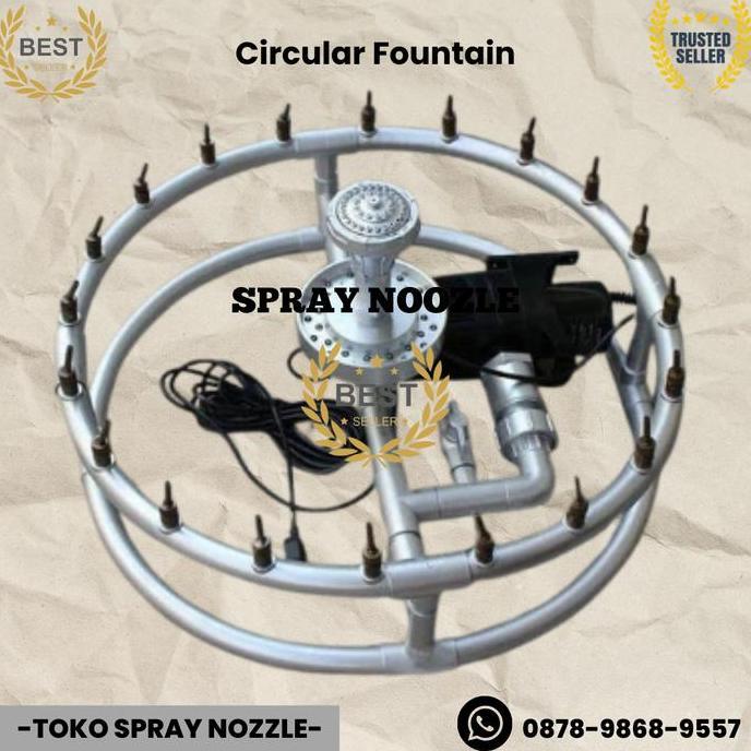 Terlaris Nozzle Mini Fountain Air Mancur 80Cm Dengan Lampu Led & Pompa, Full Stainless