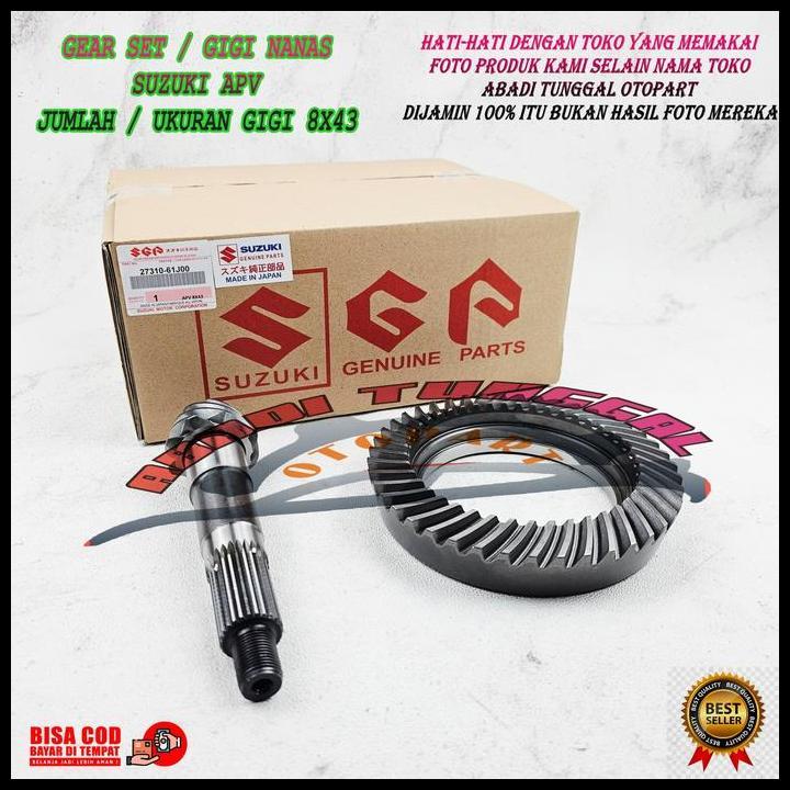 DISKON GIGI GARDAN SET SUZUKI APV 8X43 PART MOBIL 
