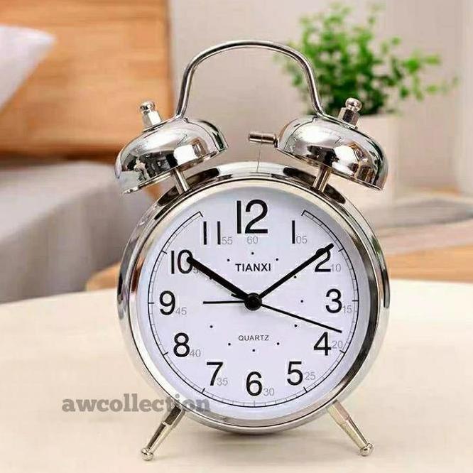 Jam Weker Alarm Kring Tx 16110 Stainless Jam Meja Alarm Kring