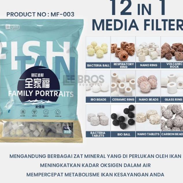 Media Filter Aquarium 12 In 1 Penjernih Air Aquarium Terlaris