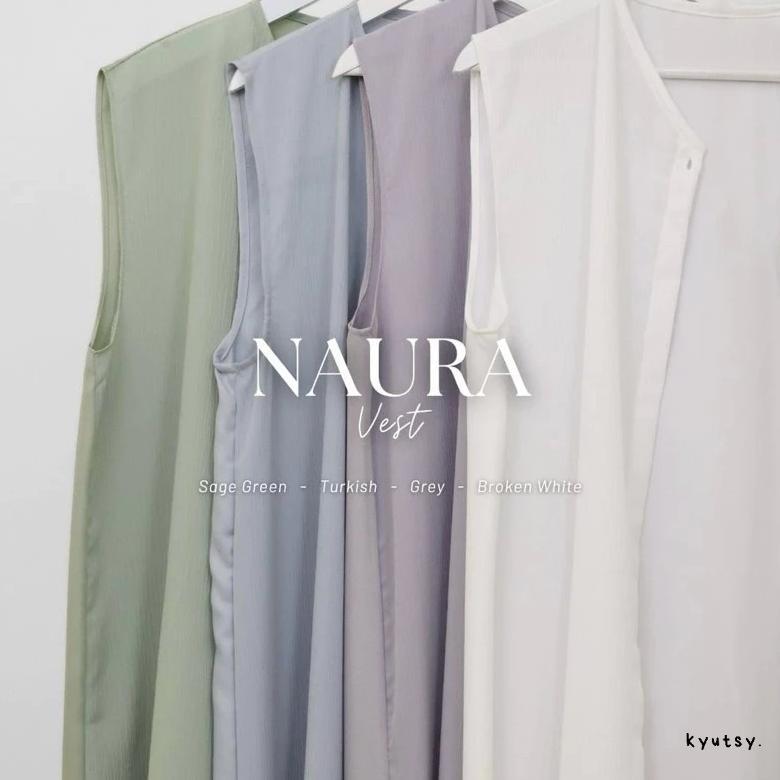 Terlaris Elmina Naura Outer Vest Tanpa Lengan Pastel Terbaru 2025 Minimalis Polos Raya Collection Si