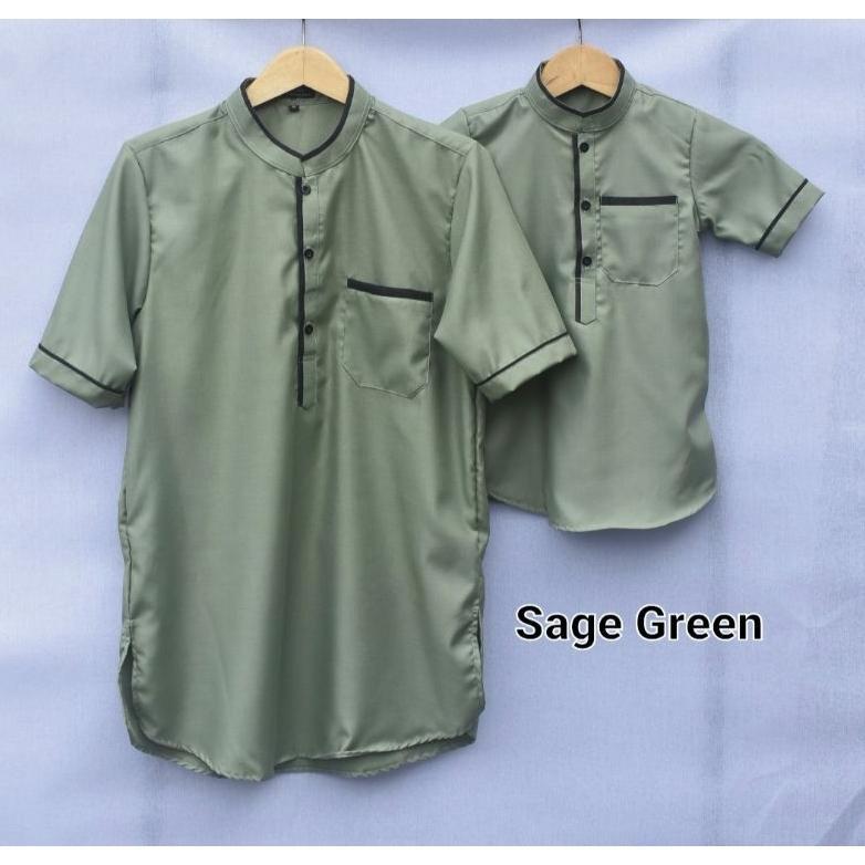 Baju Koko Kurta Couple Ayah Dan Anak Laki Laki Lilac lemon mustard