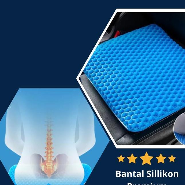 Alas Duduk Silikon Empuk Bantal Kursi Kerja Jok Mobil Supir Anti Panas Dan Pegal