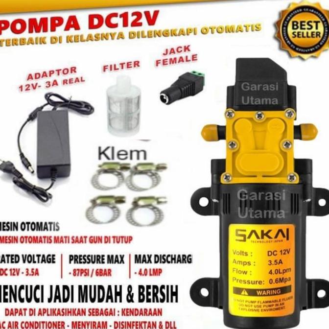 (BEST SELLER) SAKAI mesin pompa Dc 12 volt Pompa Air Alat cuci motor mobil