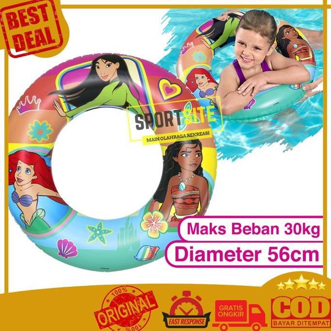 Bestway Disney Princess Swim Tube 56cm Swimring Pelampung Ban Renang Anak Perempuan Swim Ring